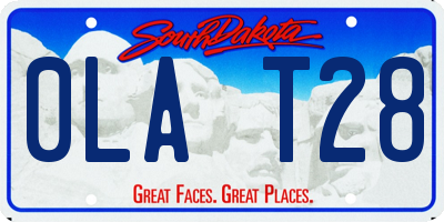 SD license plate 0LAT28