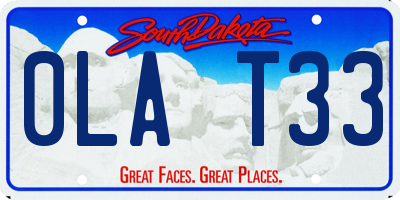 SD license plate 0LAT33