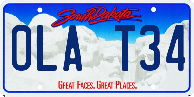 SD license plate 0LAT34