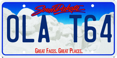 SD license plate 0LAT64