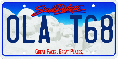SD license plate 0LAT68