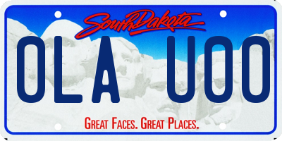 SD license plate 0LAU00