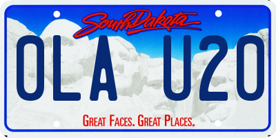 SD license plate 0LAU20