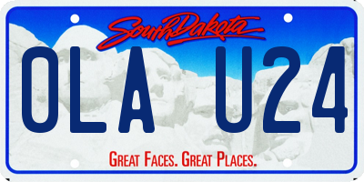 SD license plate 0LAU24