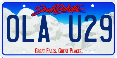 SD license plate 0LAU29