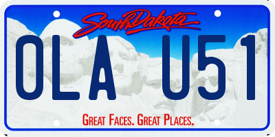 SD license plate 0LAU51