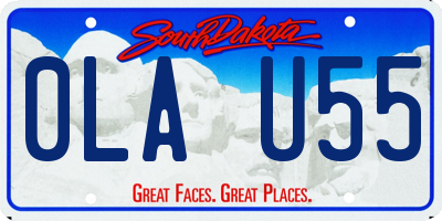 SD license plate 0LAU55