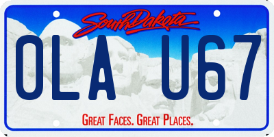 SD license plate 0LAU67