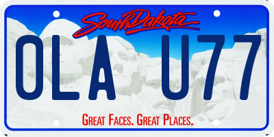 SD license plate 0LAU77