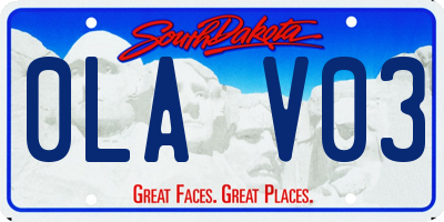 SD license plate 0LAV03