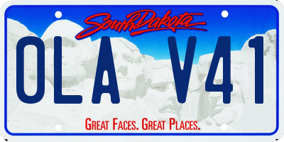 SD license plate 0LAV41