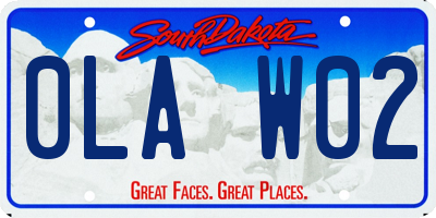 SD license plate 0LAW02