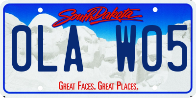 SD license plate 0LAW05