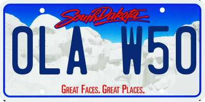 SD license plate 0LAW50