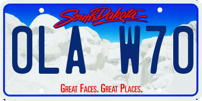 SD license plate 0LAW70