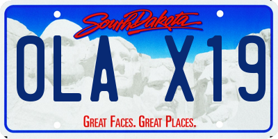 SD license plate 0LAX19