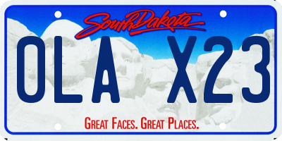 SD license plate 0LAX23