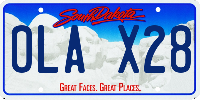 SD license plate 0LAX28