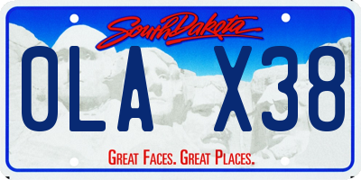 SD license plate 0LAX38
