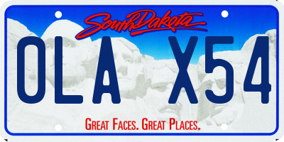 SD license plate 0LAX54