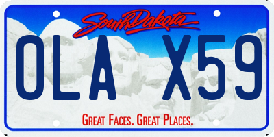 SD license plate 0LAX59