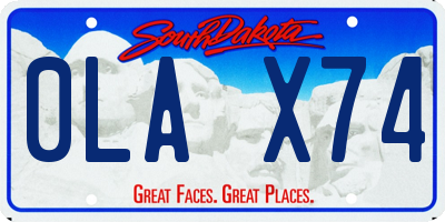 SD license plate 0LAX74
