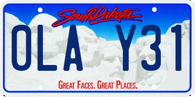 SD license plate 0LAY31