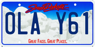 SD license plate 0LAY61