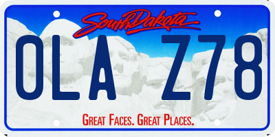 SD license plate 0LAZ78
