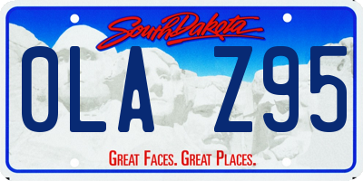 SD license plate 0LAZ95