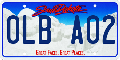 SD license plate 0LBA02