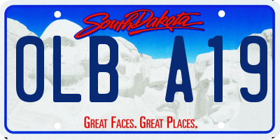 SD license plate 0LBA19