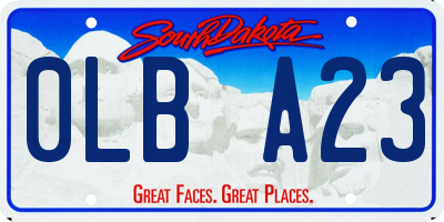 SD license plate 0LBA23
