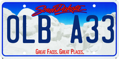 SD license plate 0LBA33