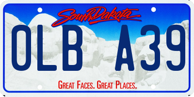 SD license plate 0LBA39