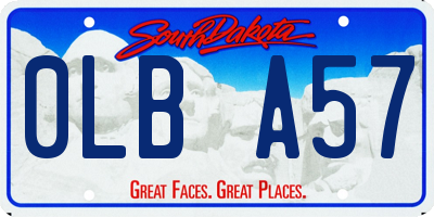 SD license plate 0LBA57