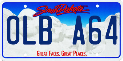 SD license plate 0LBA64