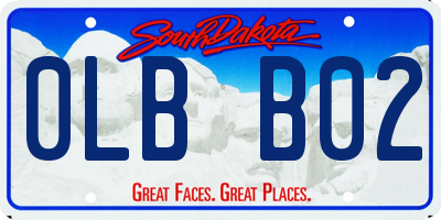SD license plate 0LBB02