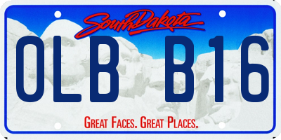 SD license plate 0LBB16