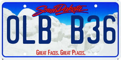 SD license plate 0LBB36