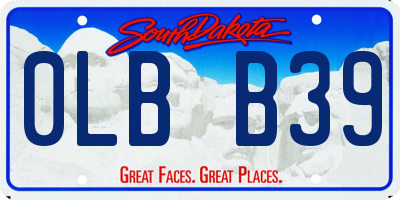 SD license plate 0LBB39