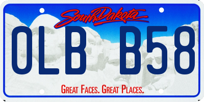 SD license plate 0LBB58