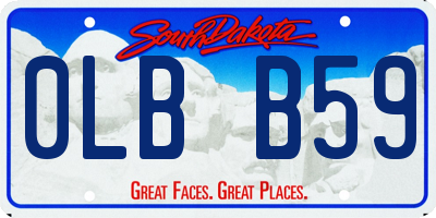 SD license plate 0LBB59