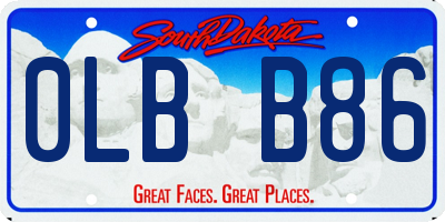 SD license plate 0LBB86