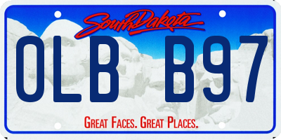 SD license plate 0LBB97