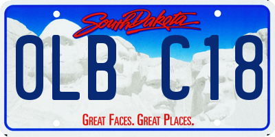 SD license plate 0LBC18