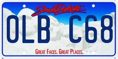 SD license plate 0LBC68