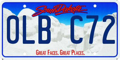 SD license plate 0LBC72
