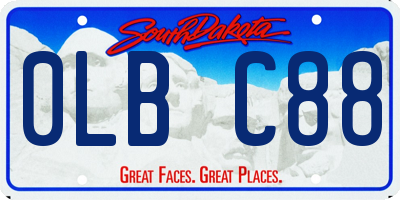 SD license plate 0LBC88