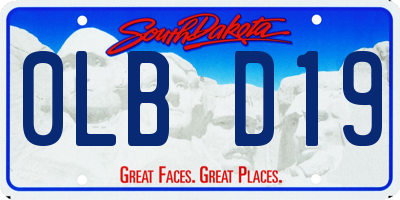 SD license plate 0LBD19